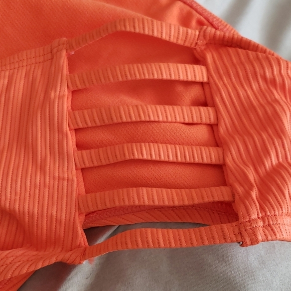 XOXO Orange Side Open Banded Swim Bottom Size M # - Picture 5 of 9